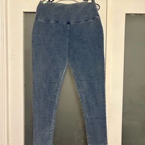 Nicole Miller Blue Leggings Elastic Waistband Stretch Fit